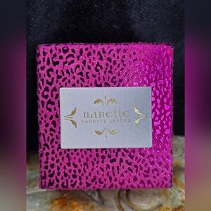 Nanette Lepore Cubic Zirconia/Sterling Silver Heart Earrings ONLY With Box!